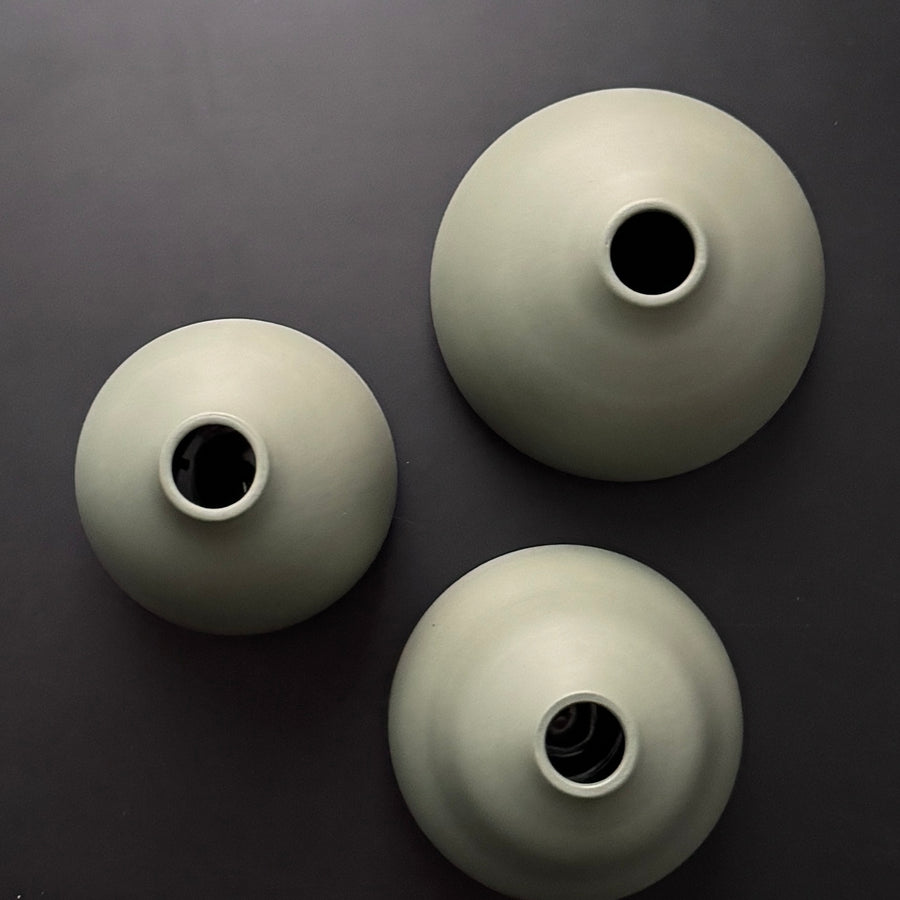 3-5" Ivy Green Vases