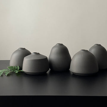 4" Charcoal Vases