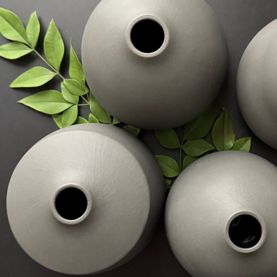 4" Charcoal Vases