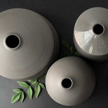 7" Charcoal Vases
