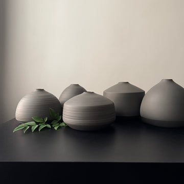 5-6" Charcoal Vases