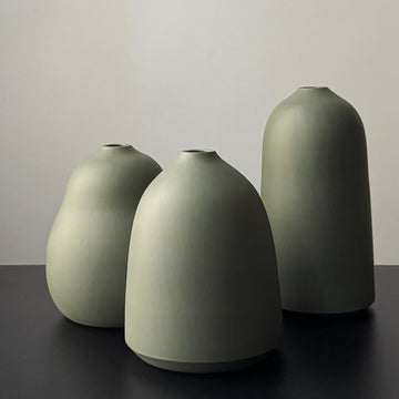 6-8" Ivy Green Vases