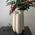 White tulip vases