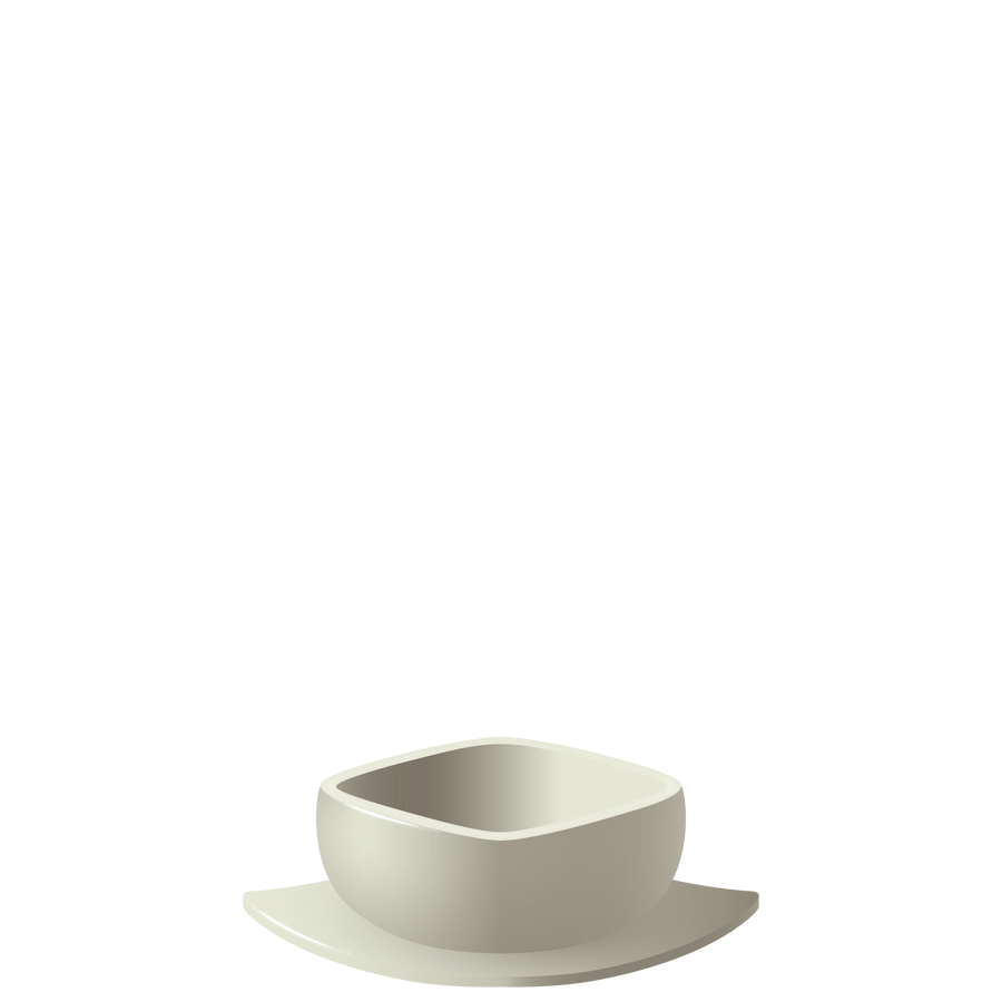 E07/03 EBI Medium square bowl + plate set